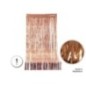 Cortina flecos oro rosa brillante 1x2 metros
