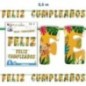 Guirnalda feliz cumpleaños animales de la jungla 2,50 metros
