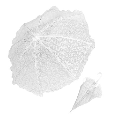 Sombrilla parasol de encaje blanco 6676P 8003558667604