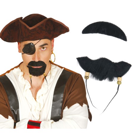 Perilla y bigote negro pirata-El Informal Santander