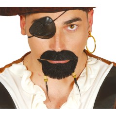 Perilla y bigote negro pirata