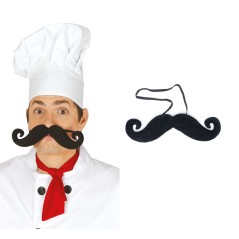 Bigote con elastico 21,5 cm negro grande-El Informal Santander