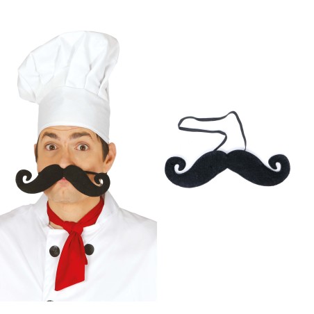 Bigote con elastico 21,5 cm negro grande-El Informal Santander