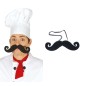 Bigote con elastico 21,5 cm negro grande