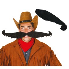 Bigote con elastico 55 cm negro  gigante-El Informal Santander