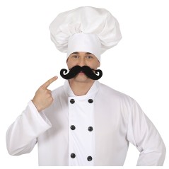 Bigote con elastico 21,5 cm negro grande