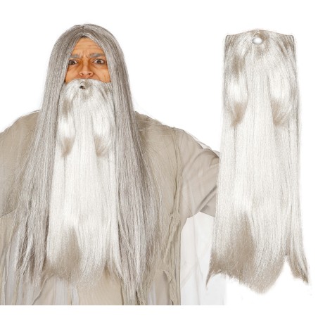 Barba gris extra para gandalf o anciano-El Informal Santander