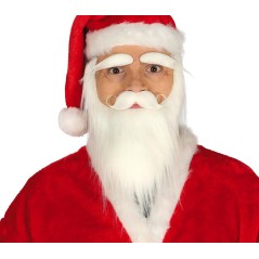 Barba bigote y cejas blancas papa noel