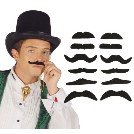 Bigotes surtidos pack de 12 unidades fotocall bodas-El Informal Santander