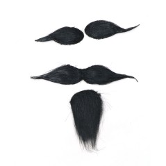 Perilla bigote y cejas negras
