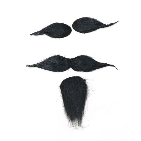 Perilla bigote y cejas negras