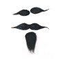 Perilla bigote y cejas negras