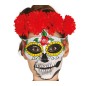 Antifaz dia de los muertos Catrina mujer rosas