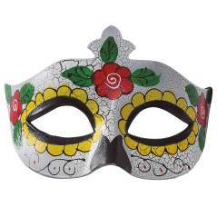 Antifaz dia de los muertos Catrina mujer rosas