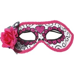 Antifaz catrina rosa dia de muertos-El Informal