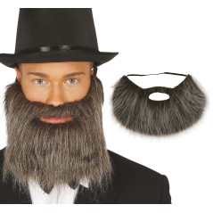Barba y bigote gris con goma elestica caballero siglo xix-El Informal Santander
