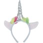 Diadema unicornio plata para mujer