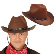Sombrero vaquero marron cowboy del oeste-El Informal Santander