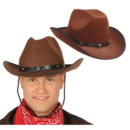 Sombrero vaquero marron cowboy del oeste-El Informal Santander