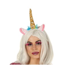 Diadema unicornio oro para mujer