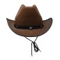 Sombrero vaquero marron cowboy del oeste