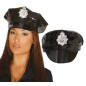 Gorra policia vinilo negra