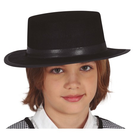 Sombrero cordobes infantil negro fieltro-El Informal