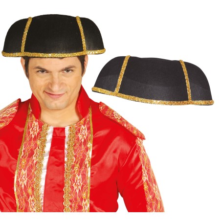 Montera torero adulto ribetes dorados sombrero-El Informal Santander