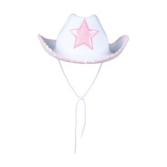 Sombrero vaquero blanco estilo barbie-El Informal