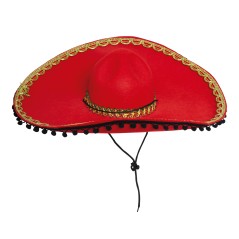 Sombrero mejicano mariachi rojo