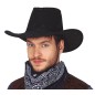 Sombrero vaquero ante negro