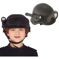 Casco SWAT antidisturbios infantil con linterna-El Informal Santander