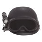 Casco SWAT antidisturbios infantil con linterna