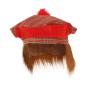 Sombrero escoces con pelo