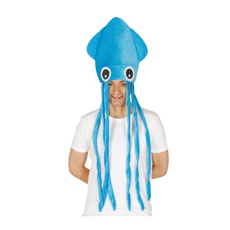 Gorro pulpo azul calamar sombrero