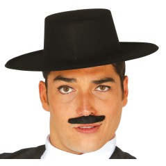 Sombrero cordobes negro flocado-El Informal Santander