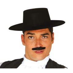 Sombrero cordobes negro flocado