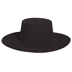 Sombrero cordobes negro flocado-El Informal Santander