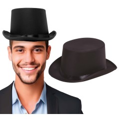 Chistera negra alta calidad raso sombrero-El Informal Santander