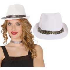 Sombrero gangster blanco mascota-El Informal Santander
