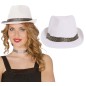 Sombrero gangster blanco mascota