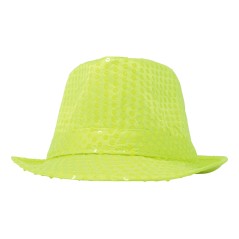 Sombrero gangster amarillo neon lentejuelas-El Informal Santander
