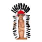 Penacho indio 116 cm tocado plumas largo