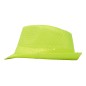 Sombrero gangster amarillo neon lentejuelas