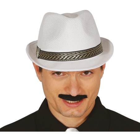Sombrero gangster blanco mascota
