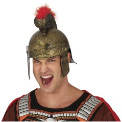 Casco soldado romano centurion dorado