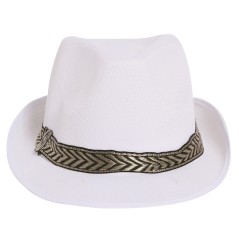Sombrero gangster blanco mascota-El Informal Santander