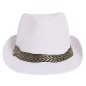 Sombrero gangster blanco mascota