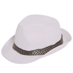 Sombrero gangster blanco mascota-El Informal Santander