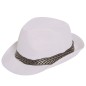 Sombrero gangster blanco mascota